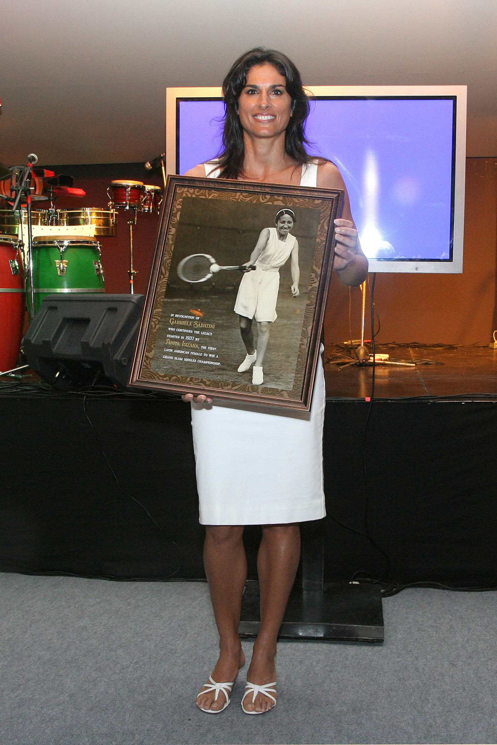 Homenaje a Gabriela Sabatini en la Copa Telmex.