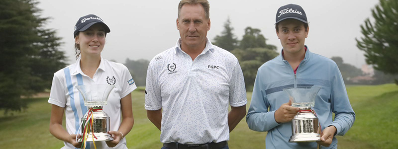 GOLF: Aldana Mercedes y Lucas Escudero tomaron La Cumbre en el Internacional de la FGPC