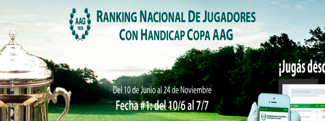 COPA AAG: Se lanza el Ranking Nacional de Jugadores con HÃ¡ndicap