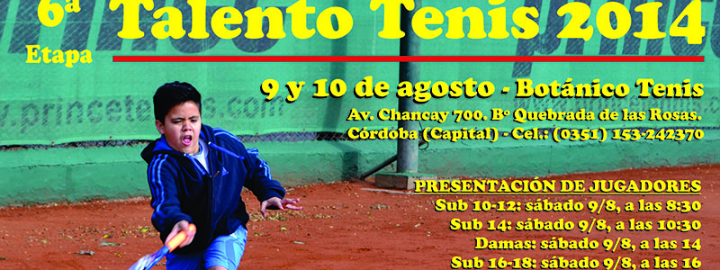 El Circuito Talento Tenis desembarca en BOTÃNICO TENIS