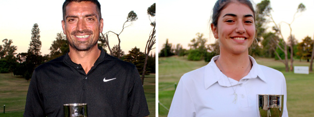 GOLF: Matías Gramajo y Milena Andrés celebraron en el 79 Campeonato de la Provincia
