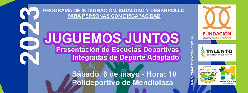 DEPORTE ADAPTADO: La Municipalidad de Mendiolaza lanza sus Escuelas Deportivas Integradas, en el Programa con la FundaciÃ³n Nalbandian y Talento, Estrategias en AcciÃ³n