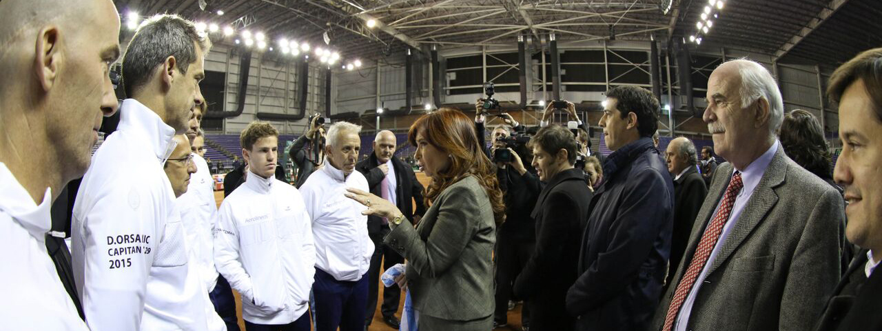 COPA DAVIS: la Presidenta de la NaciÃ³n visitÃ³ al equipo argentino en TecnÃ³polis