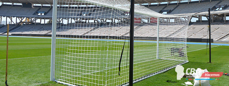 INFRAESTRUCTURA: El estadio Kempes renovÃ³ sus arcos de fÃºtbol