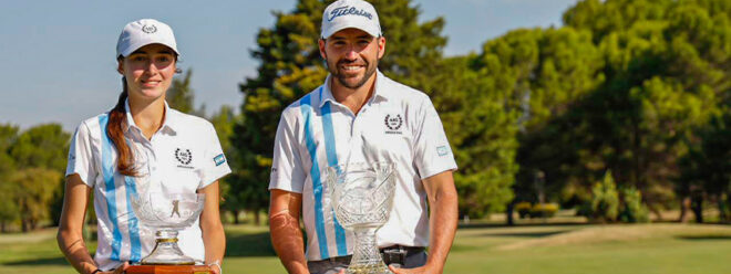 GOLF: Mercedes Aldana y Andy SchÃ¶nbaum (h) dejaron su huella en el Abierto El Federal del Jockey Club CÃ³rdoba