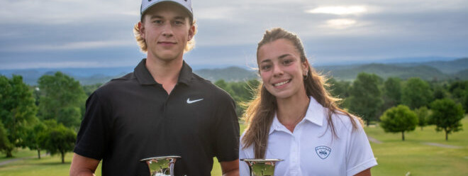 GOLF: Mateo Verea y Guadalupe Enrico se quedaron con el 3Â° Abierto de Valle Golf Club, puntable para la FGPC