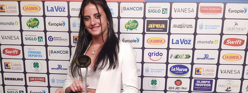 GIMNASIA RÃTMICA: Celeste D'ArcÃ¡ngelo recibiÃ³ el Escudo por su deporte de la ConfederaciÃ³n de Deportes de CÃ³rdoba