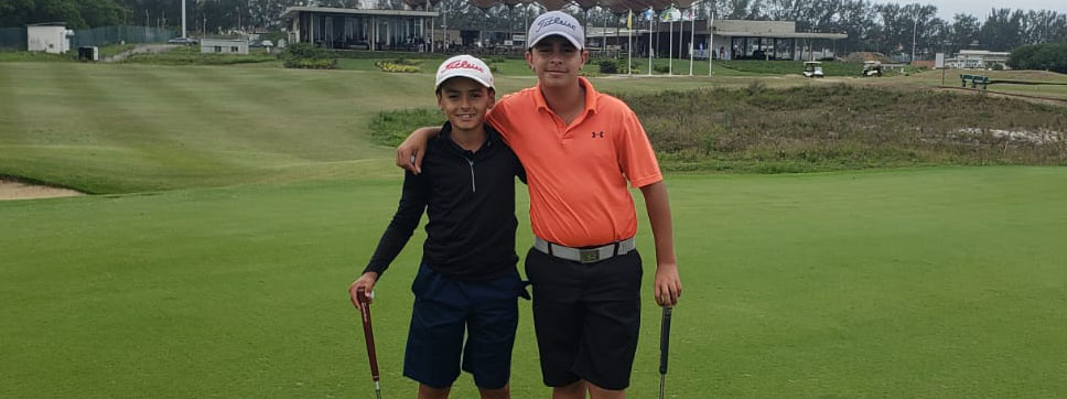 GOLF: Juan Cruz Pereyra Taddei y Franco Miller ya pisaron la cancha en la previa al US Kids South American